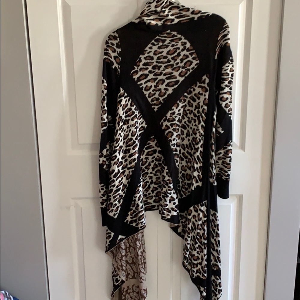 XOXO— Cheetah sprint Drape Front Cardigan